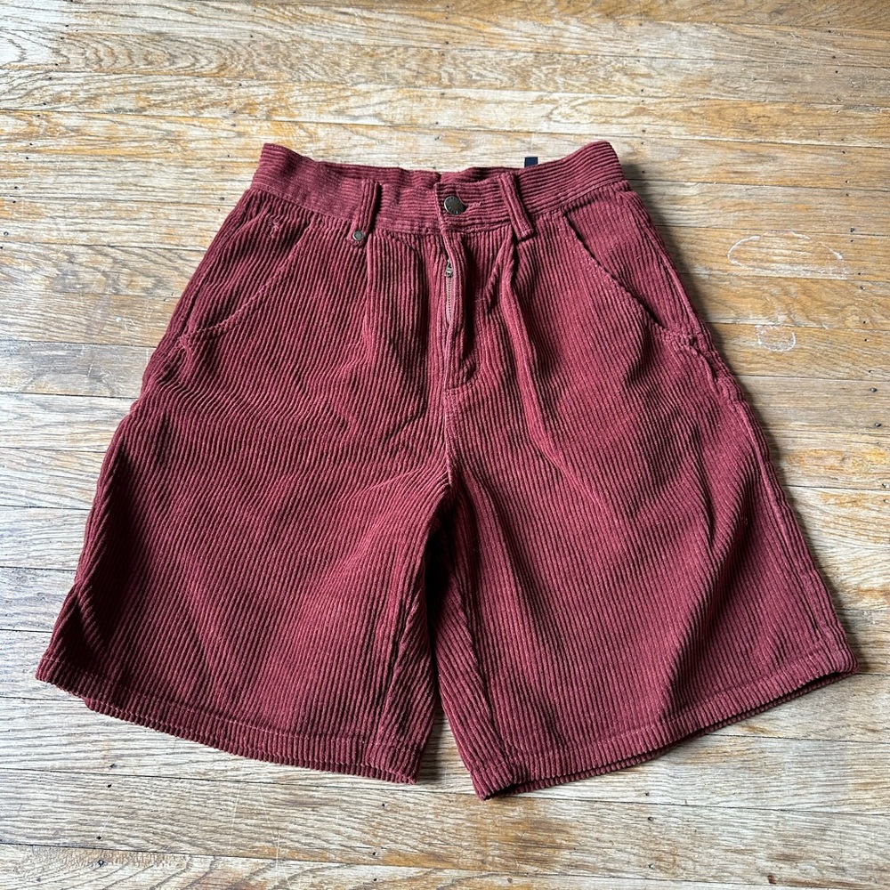 Thrills red corduroy shorts